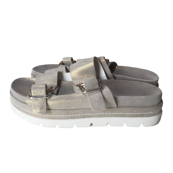 J/Slides NY Resortwear Comfort Baha in Bronze Sandals~$164 - Picture 3 of 13